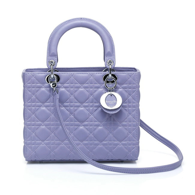 replica jumbo lady dior lambskin leather 6325 purple